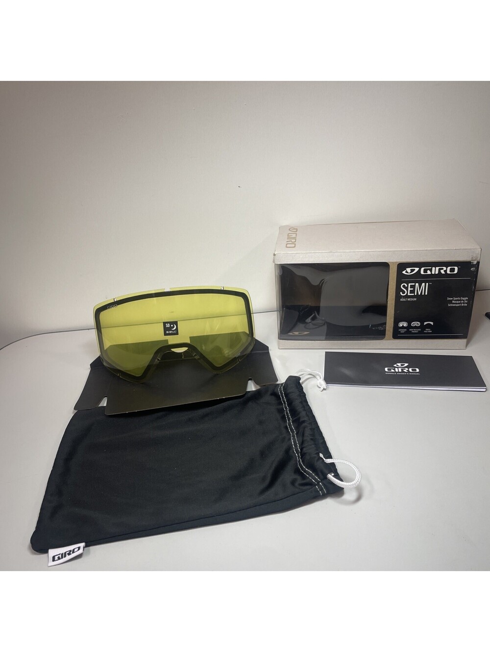 Giro Dylan Semi Yellow Replacement Lenses For Ski Goggles SO 80-99%VLT w Bag